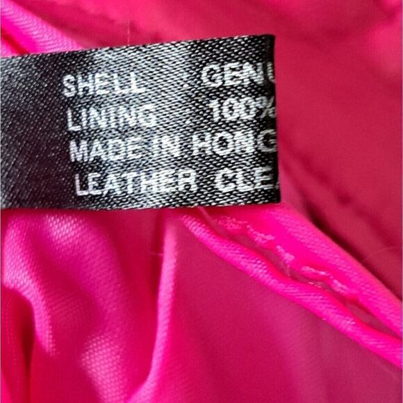 Michael Hoban North Beach Jacket Shorts‎ Set Size 7/8 Pink Leather 90's Pockets - Picture 14 of 15